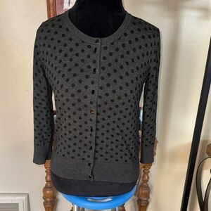 Pretty Polka Dot Lightweight Cardigan Sweater